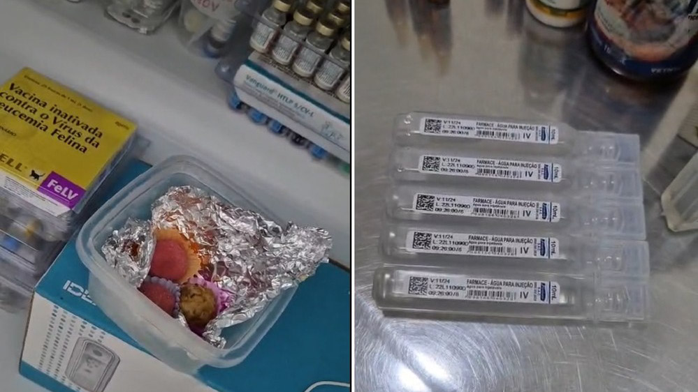 Doces de festa são achados junto a vacinas em clínica veterinária de Cabo Frio
