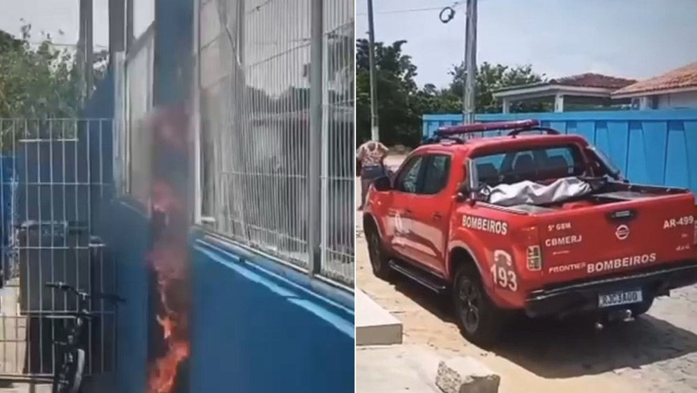 Princípio de incêndio atinge escola municipal em Campos