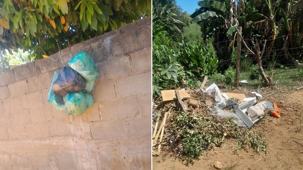 Moradores reclamam da falta de coleta de lixo em Natividade, no Noroeste Fluminense