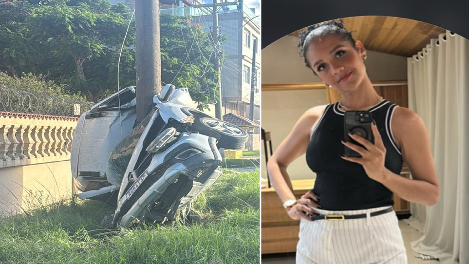 Mulher morre após carro atingir poste na RJ-106, em Araruama